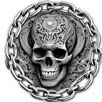 Skull in Chain Gravur zurück zur Auswahl 👈👉 zum Shop